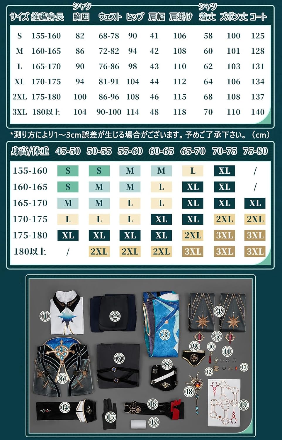 Nakorara 崩壊 スターレイル　 アナイクス 　コスプレ衣装コスチュームセット 金属アクセサリー 眼帯付き cosplay 撮影 イベント