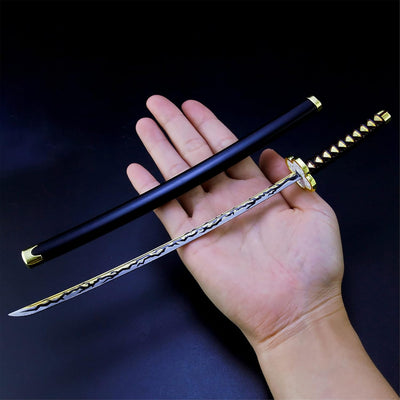 Nakorara 鬼滅の刃　獪岳 日輪刀　26㎝　ダイキャスト製　ミニチュア　武器モデル　鬼殺隊 アクセサリー かいがく　装備品　無限城 工芸品　フィギュア　かんろじ みつり　萌えグッズ