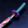 Nakorara　鬼滅の刃　日輪刀ミニ刀剣 26cm ヒノカミ神楽 日輪刀 ナイフ 刀掛台送り おもちゃ インテリア装備品 コスプレ 日本刀 装備品 クリスマスプレゼント ハロウィン 舞台化 飾り