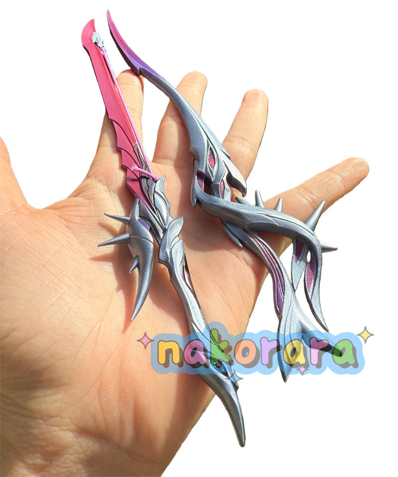 Nakorara 崩壊スターレイル　セイレンス 　コスプレ　琴剣　弓剣　モチーフ武器　22㎝　ダイキャスト製　ミニチュア　レプリカ　アクセサリー