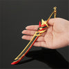 Nakorara　原神　両手剣  赤角石塵滅砕 21cm　ミニチュア　武器モデル　ダイキャスト製　装備品　アクセサリー　武器ファン向け　おもちゃ　レプリカ