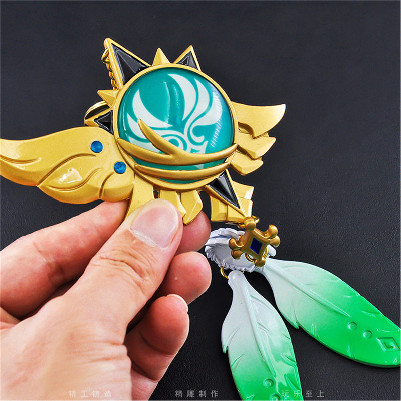  Nakorara　原神（げんしん）八重神子 9cm 神の目 コスプレ小道具 草神の瞳 飾り 雷神の瞳 インテリア装備品 風神の瞳 海灯祭 鞄飾り 岩神の瞳 キーホルダー キーリング Genshin Impact プレゼント 誕生日 合金 ギフト