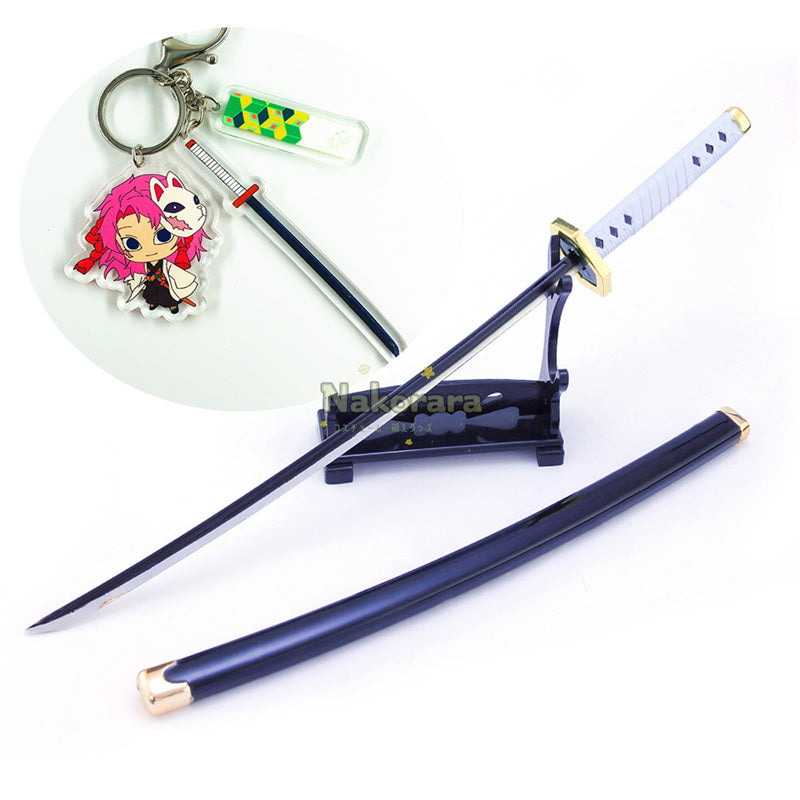 Nakorara　ミニチュア　鬼滅の刃　炭治郎　ヒノカミ神楽　ダイキャスト製　26cm　ミニ日輪刀　合金製　コスプレ　道具　飾り　キーホルダー　プレゼント　刀剣　ハロウィン　おもちゃ