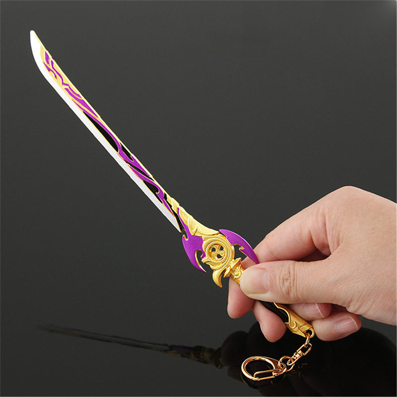 Nakorara　原神　霧切の廻光 21cm ミニチュア　武器モデル　ダイキャスト製　装備品　アクセサリー　武器ファン向け　おもちゃ　レプリカ