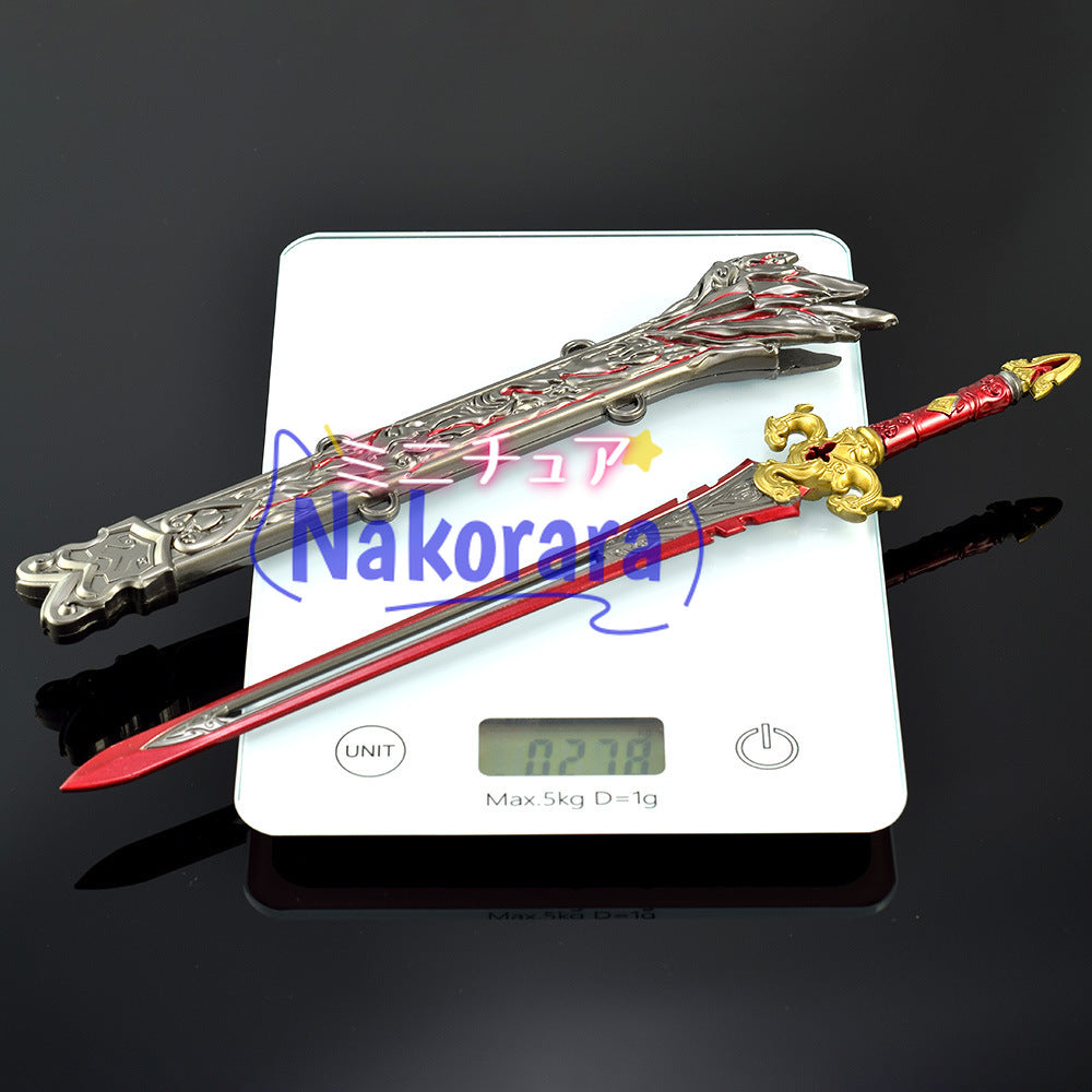 Nakorara　ミニチュア　NARAKA: BLADEPOINT　赤霄剣 　30㎝　武器レプリカ　完全再現モデル　永劫無間