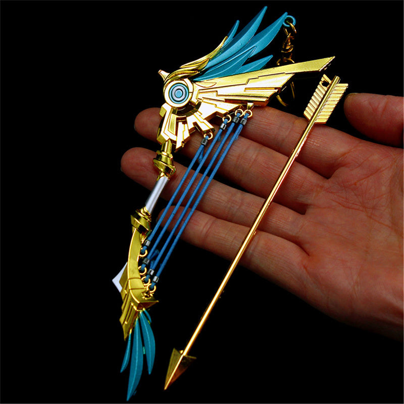 Nakorara　原神　天空の翼　17cm ミニチュア　チェーンブレイカー　武器モデル　キーホルダー　ダイキャスト製　装備品　アクセサリー　武器ファン向け　おもちゃ　レプリカ