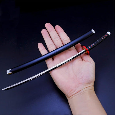 Nakorara 鬼滅の刃　ヒノカミ神楽　日輪刀 26㎝　ダイキャスト製　音柱　ミニチュア　武器モデル　鬼殺隊 アクセサリー 日の呼吸 装備品　無限城 工芸品　フィギュア　かんろじ みつり　鬼狩り 萌えグッズ