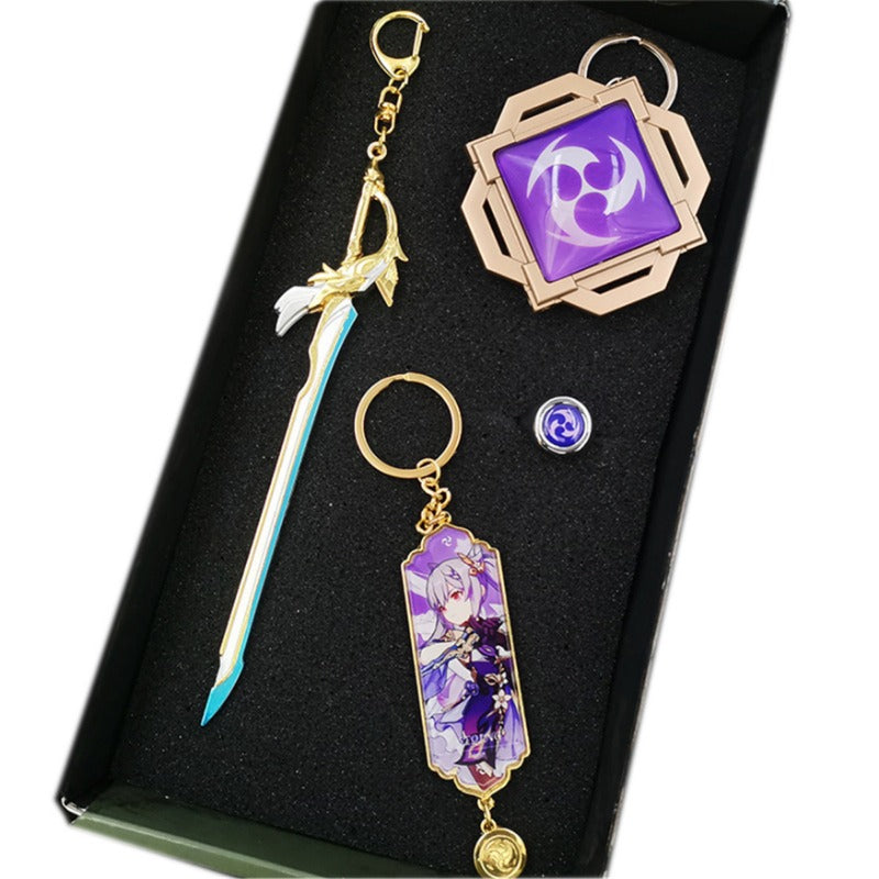 Nakorara 原神（げんしん） アンバー ミニチュア　ミニ武器 装備品 合金 武器模型 DIY ミニチュア おもちゃ 塗装済み完成品 日本剣 武将 インテリア装備品 ゲームアクセサリー