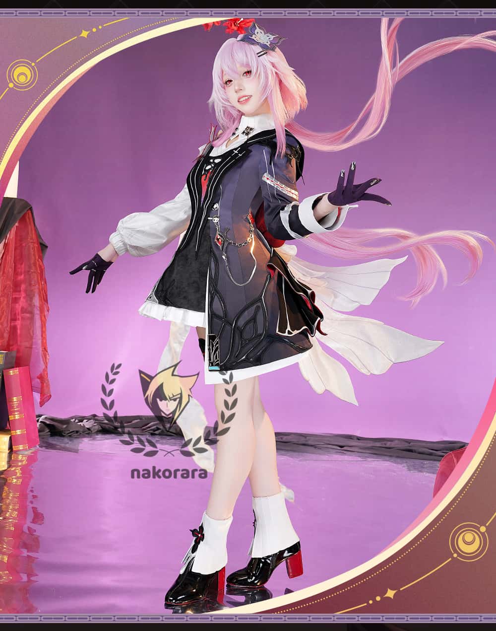 Nakorara　崩壊スターレイル　長夜月　コスプレ　記憶なのか　cosplay　金属製パーツ　三月なのか　靴カバー付き　黄金裔　オロニクス　ハロウィン　コスチュームnayf007