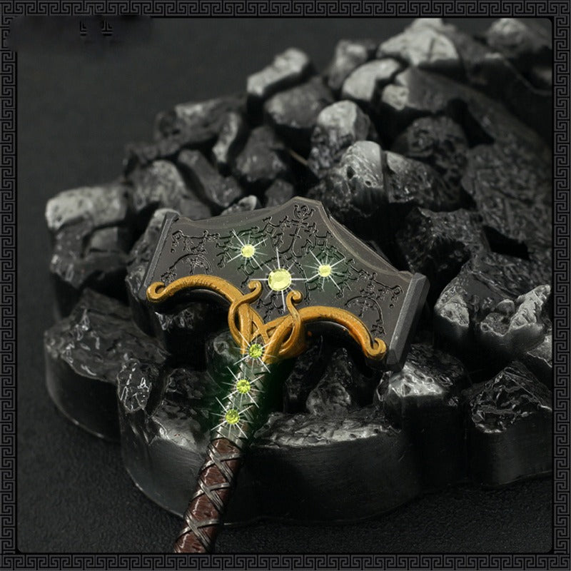 Nakorara 武器モデル　ゴッド・オブ・ウォー ラグナロク God of War Kratos Thor 12cm 斧  手遊び ミニチュア　装備品 ダイキャスト製  東洋剣 武将 インテリア装備品 ゲーム ミニ武器 道具
