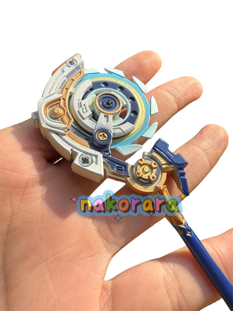 Nakorara 　原神　砕け散る光輪　ミニチュア　イネファ　槍　長柄　モチ武器　22㎝　歯車は回転可能 アクセサリー　ミニ武器　ダイキャスト製　萌えグッズ