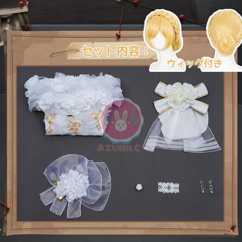 第五人格 調香師 今宵こそ　コスプレ衣装 ウィッグ付き  バラの下 携帯品 コスチュームセット ドレス お洋服 ウィラ・ナイエル 女性 レディース