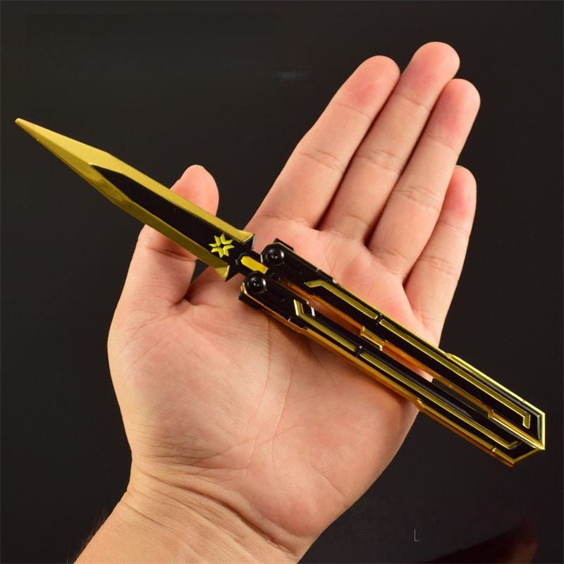 Nakorara　VALORANT　Champions 2025 バタフライナイフ　22cm  ヴァロラント 工芸品　武器モデル　アクセサリー　おもちゃ　武器ファン　ダイキャスト製