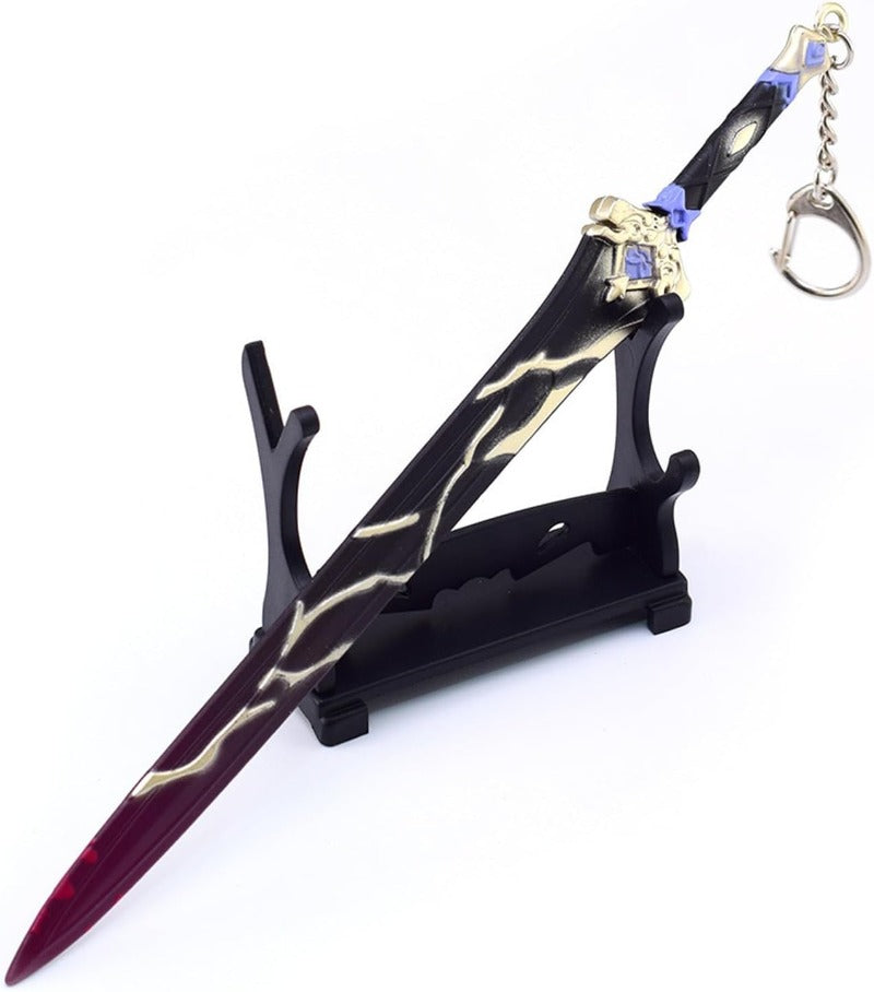 Nakorara 崩壊 スターレイル キーホルダー 刃 じん ミニ武器 22cm グッズ 唐風剣 刀剣 刀置き贈り  合金 おしゃれ  置き物 武器 おもちゃ ミニチュア インテリア 萌えグッズ