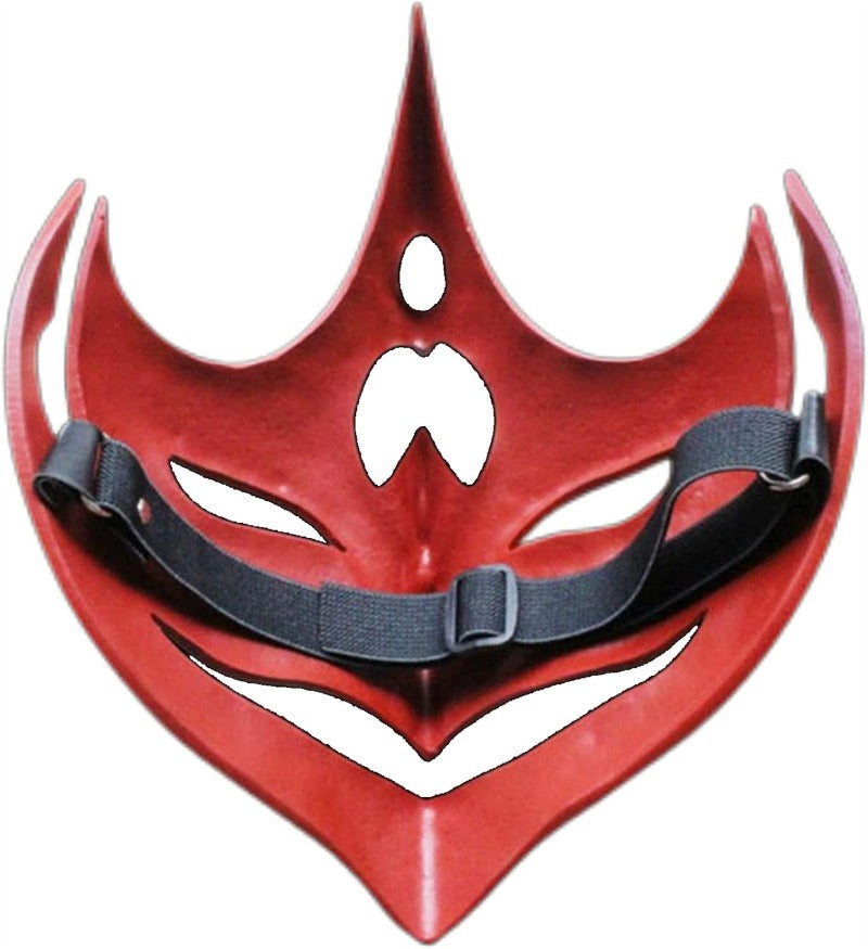Nakorara　原神 げんしん タルタリヤ 魔王武装 　 魈（しょう ） ショウ 　九条裟羅 天狗のお面　狐のお面 樹脂製 巫女 花散里 神里綾華 稲妻 お土産 白 赤 祭り きつね キツネ マスク 頭飾り ヘアアクセサリー コスプレ道具 コスプレ 萌え 可愛い イベント プレゼント グッズ 道具 小物