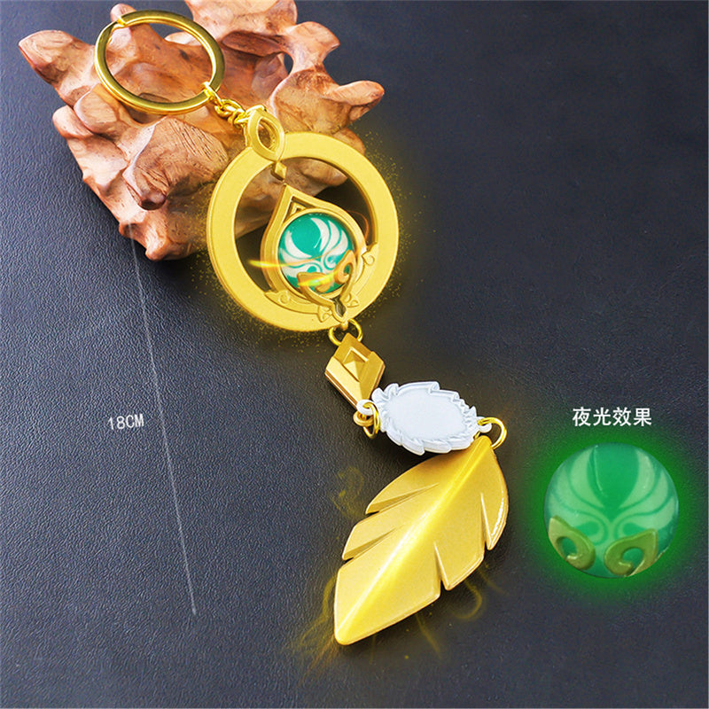  Nakorara　原神（げんしん）八重神子 9cm 神の目 コスプレ小道具 草神の瞳 飾り 雷神の瞳 インテリア装備品 風神の瞳 海灯祭 鞄飾り 岩神の瞳 キーホルダー キーリング Genshin Impact プレゼント 誕生日 合金 ギフト