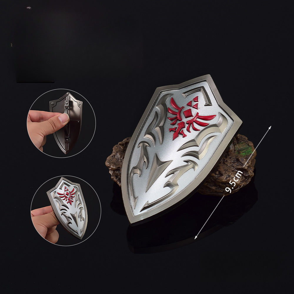 Nakorara　ゼルダ　近衛の盾　王家の盾　騎士の盾　10cm　ダイキャスト製　おもちゃ　武器レプリカ　卓上装備品　イベント　武器モデル　塗装済み可動フィギュア