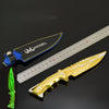 nakorara VALORANT スマイト ナイフ 22cm ミニ武器モデル｜黄金色 亜鉛合金製+収納革ケース付 14歳以上対象