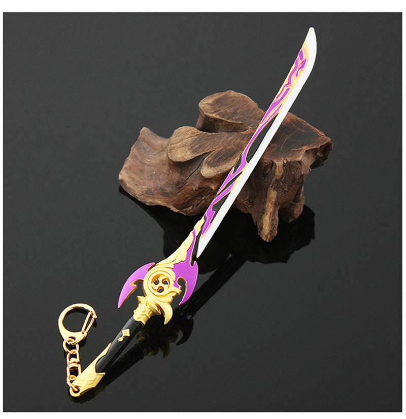 Nakorara　原神　霧切の廻光 21cm ミニチュア　武器モデル　ダイキャスト製　装備品　アクセサリー　武器ファン向け　おもちゃ　レプリカ