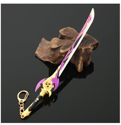 Nakorara　原神　霧切の廻光 21cm ミニチュア　武器モデル　ダイキャスト製　装備品　アクセサリー　武器ファン向け　おもちゃ　レプリカ
