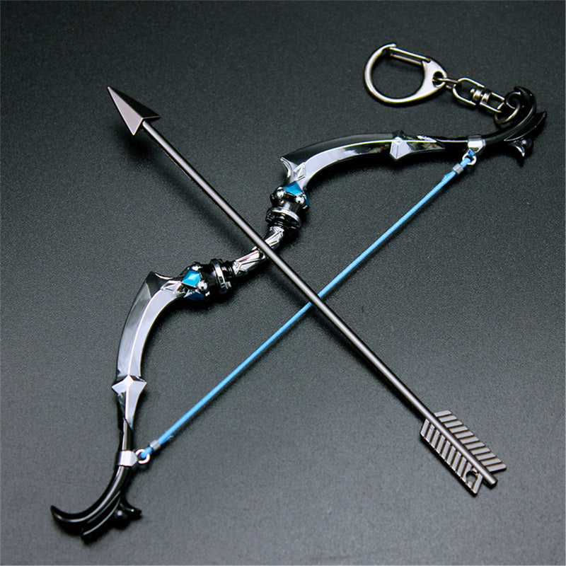Nakorara　原神　祭礼の弓　17cm ミニチュア　チェーンブレイカー　武器モデル　キーホルダー　ダイキャスト製　装備品　アクセサリー　武器ファン向け　おもちゃ　レプリカ