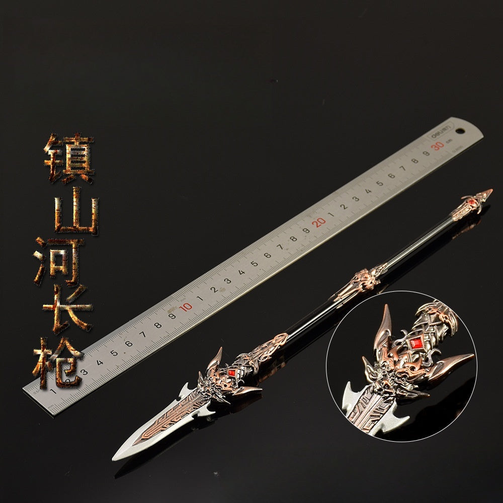 Nakorara　ミニチュア　NARAKA: BLADEPOINT　鎮山河（ちんさんが）長槍　武器モデル　ダイキャスト製　1/6 スケール レプリカ モデル
