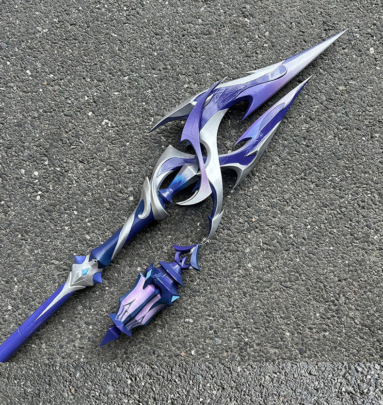 Nakorara  原神 フリンズ   血染めの荒れ地   200cm　長柄武器 武器モデル 　闇影と灯り 長槍 コスプレ道具　PU製　ライトキーパー   Bloodsoaked Ruins  Luna I 　ナドクライ