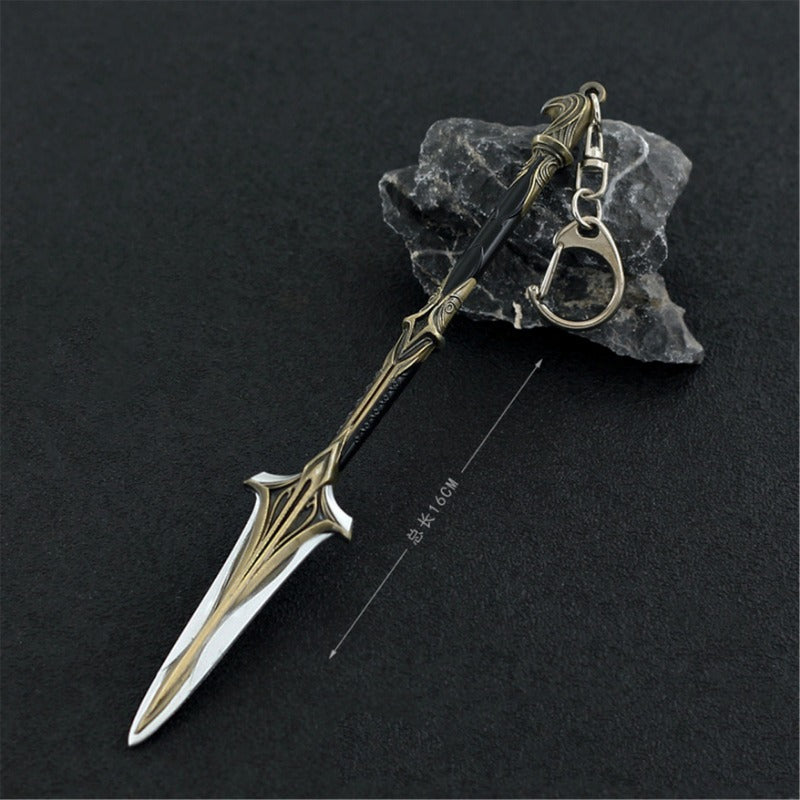 Nakorara  アサシンクリード 槍 ミニチュア 22㎝ キーホルダー キーチェーン グッズ アクセサリー インテリア装備品 ゲーム