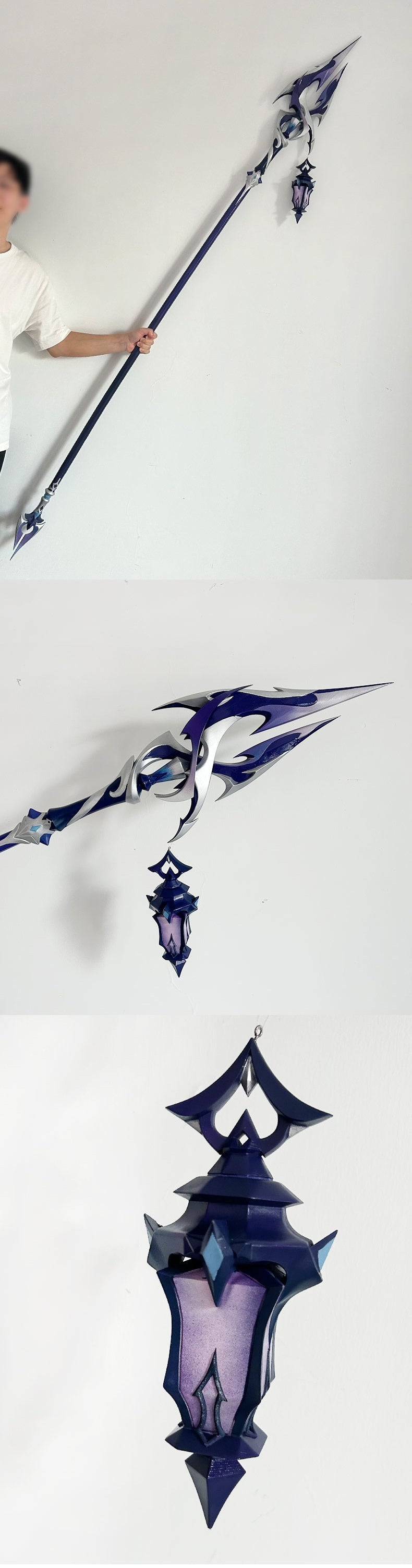 Nakorara  原神 フリンズ   血染めの荒れ地   200cm　長柄武器 武器モデル 　闇影と灯り 長槍 コスプレ道具　PU製　ライトキーパー   Bloodsoaked Ruins  Luna I 　ナドクライ