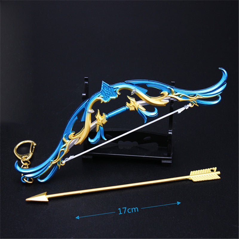 Nakorara　原神　終焉を嘆く詩　17cm ミニチュア　チェーンブレイカー　武器モデル　キーホルダー　ダイキャスト製　装備品　アクセサリー　武器ファン向け　おもちゃ　レプリカ
