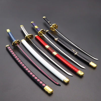 Nakorara ワンピース ゾロの愛刀 26cm　ロロノア・ゾロ　光月おでん　天羽々斬　ミニチュア　武器モデル　和道一文字　光月おでん　天羽々斬  ロロノア・ゾロ　和道一文字　三代鬼徹　秋水　ダイキャスト製　おもちゃ　卓上装備品　アクセサリー　武器ファン　