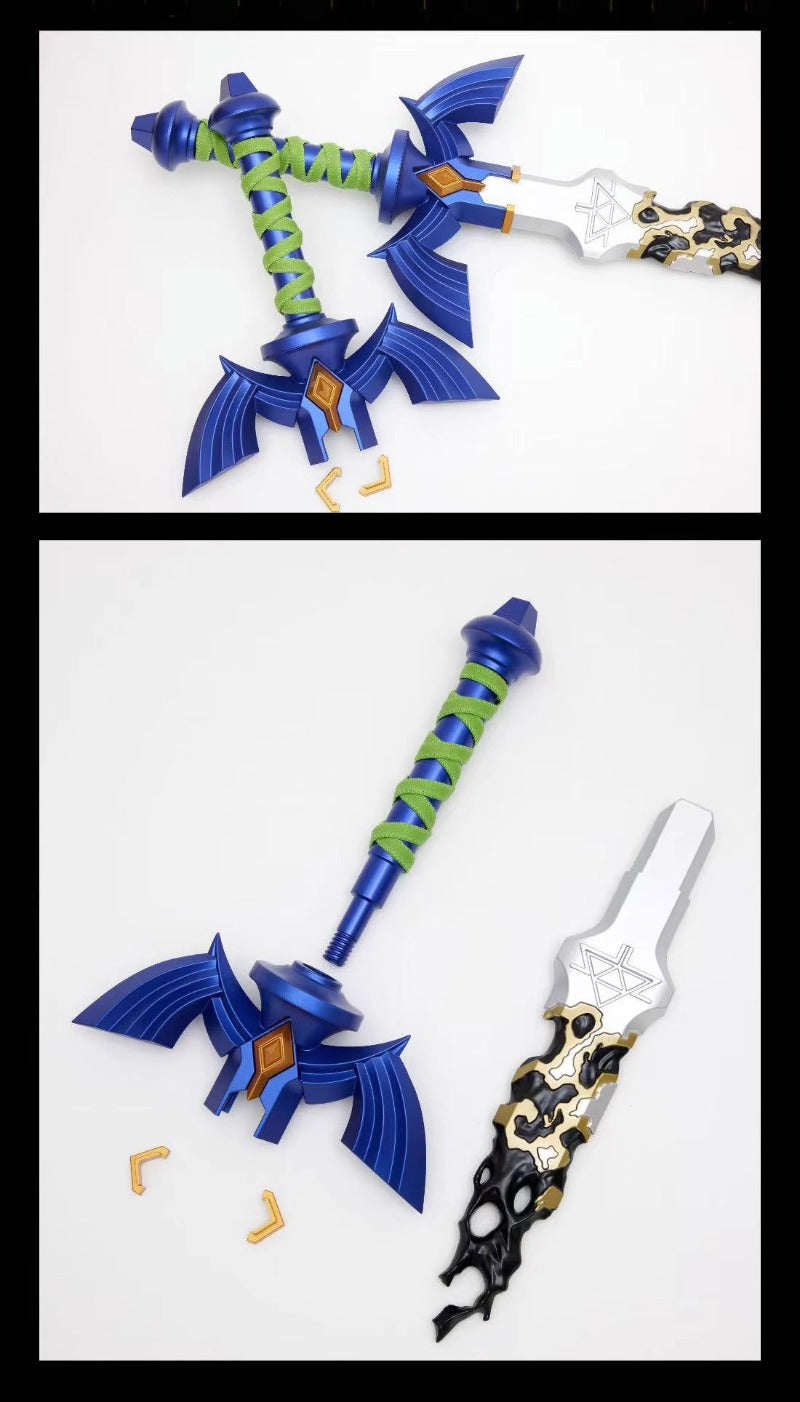 Nakorara ティアキン リンク 剣 マスターソード 金属製 柄 残刃 コスプレ 装備 Link 完成度高 ゼルダの 武器 伝説 模造刀 模擬刀 観賞用 コレクション コスプレ道具 イベント プレゼント グッズ 道具 小物