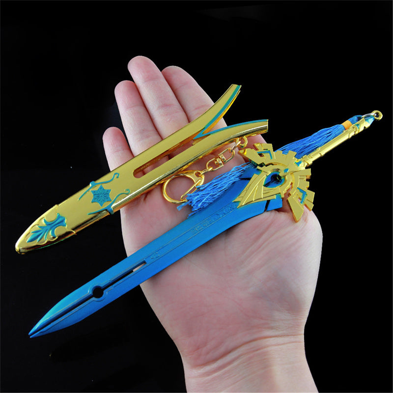 Nakorara　原神　天空の傲 21cm ミニチュア　武器モデル　ダイキャスト製　装備品　アクセサリー　武器ファン向け　おもちゃ　レプリカ