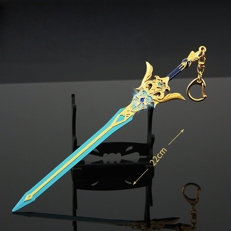 Nakorara　原神　蒼古なる自由への誓い   21cm ミニチュア 武器モデル　キーホルダー　ダイキャスト製　装備品　アクセサリー　武器ファン向け　おもちゃ　レプリカ