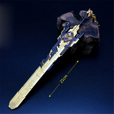 Nakorara　原神　無工の剣 21cm ミニチュア　武器モデル　ダイキャスト製　装備品　アクセサリー　武器ファン向け　おもちゃ　レプリカ