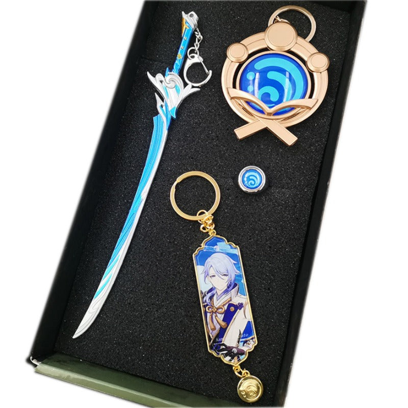 Nakorara 原神（げんしん） アンバー ミニチュア　ミニ武器 装備品 合金 武器模型 DIY ミニチュア おもちゃ 塗装済み完成品 日本剣 武将 インテリア装備品 ゲームアクセサリー