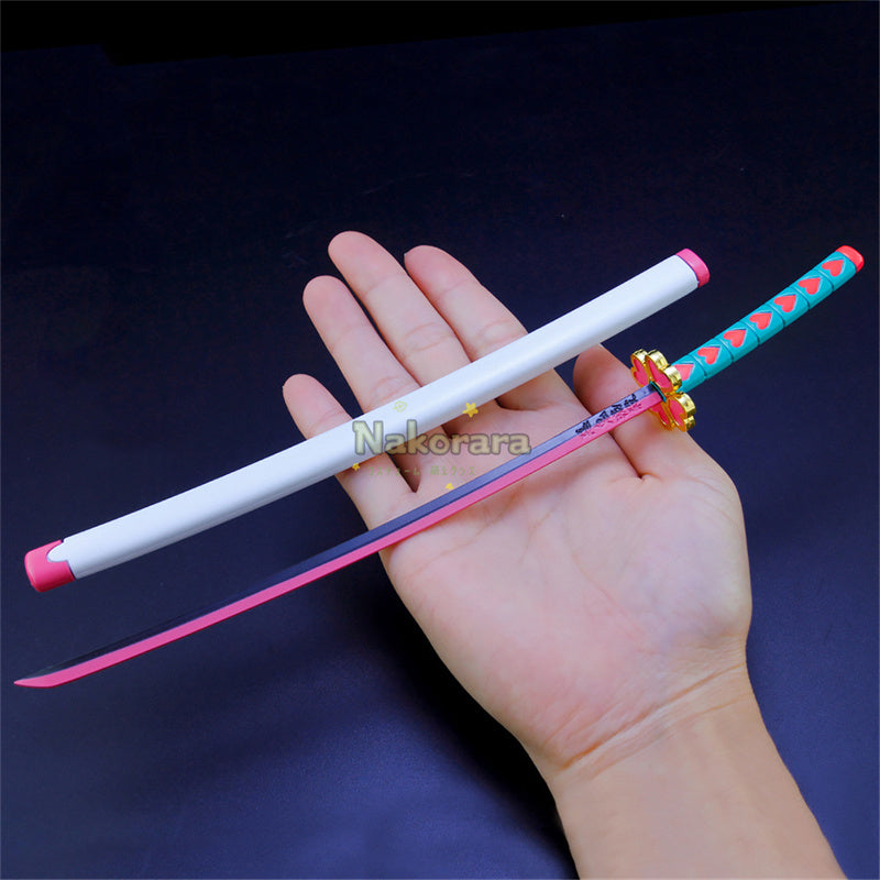 Nakorara　ミニチュア　鬼滅の刃　炭治郎　ヒノカミ神楽　ダイキャスト製　26cm　ミニ日輪刀　合金製　コスプレ　道具　飾り　キーホルダー　プレゼント　刀剣　ハロウィン　おもちゃ
