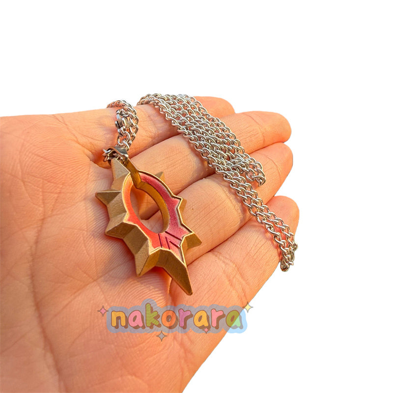 Nakorara 原神 マーヴィカ ネックレス 合金製&nbsp; 炎神 ペンダント コスプレ道具　アクセサリー ナタ　萌えグッズ　非公式グッズ