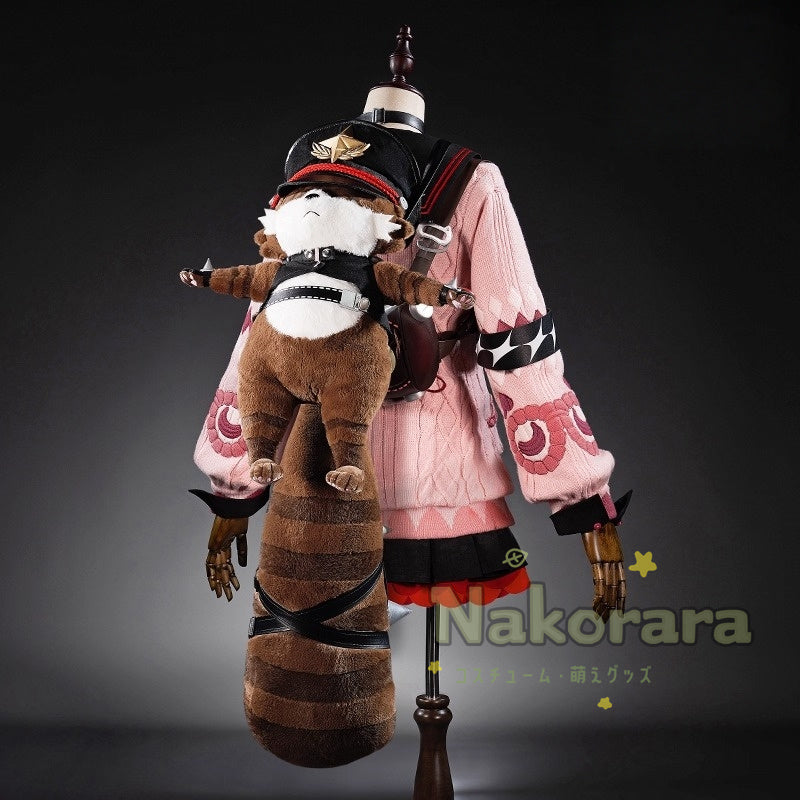 Nakorara ゼンレスゾーンゼロ　浮波柚葉　コスプレ衣装　Ukinami Yuzuha　怪啖屋　セーターコート　ミニスカート　狸の尻尾　本物の狸　かまちー追加　イベント　おもちゃ　狸　　