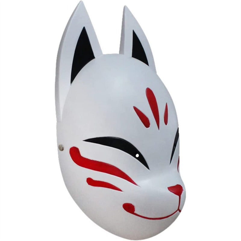 Nakorara　原神 げんしん タルタリヤ 魔王武装 　 魈（しょう ） ショウ 　九条裟羅 天狗のお面　狐のお面 樹脂製 巫女 花散里 神里綾華 稲妻 お土産 白 赤 祭り きつね キツネ マスク 頭飾り ヘアアクセサリー コスプレ道具 コスプレ 萌え 可愛い イベント プレゼント グッズ 道具 小物