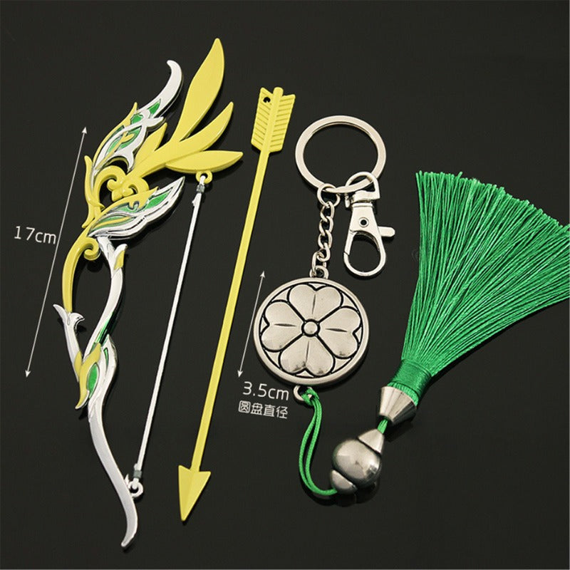 Nakorara 原神　ティナリ　武器モデル　 狩人の道　キーホルダー　17cm　3.5cm　缶バッジ　キーホルダー　おもちゃ　かわいい　萌えグッズ　アクセサリー　ダイキャスト製　武器モデル　インテリア