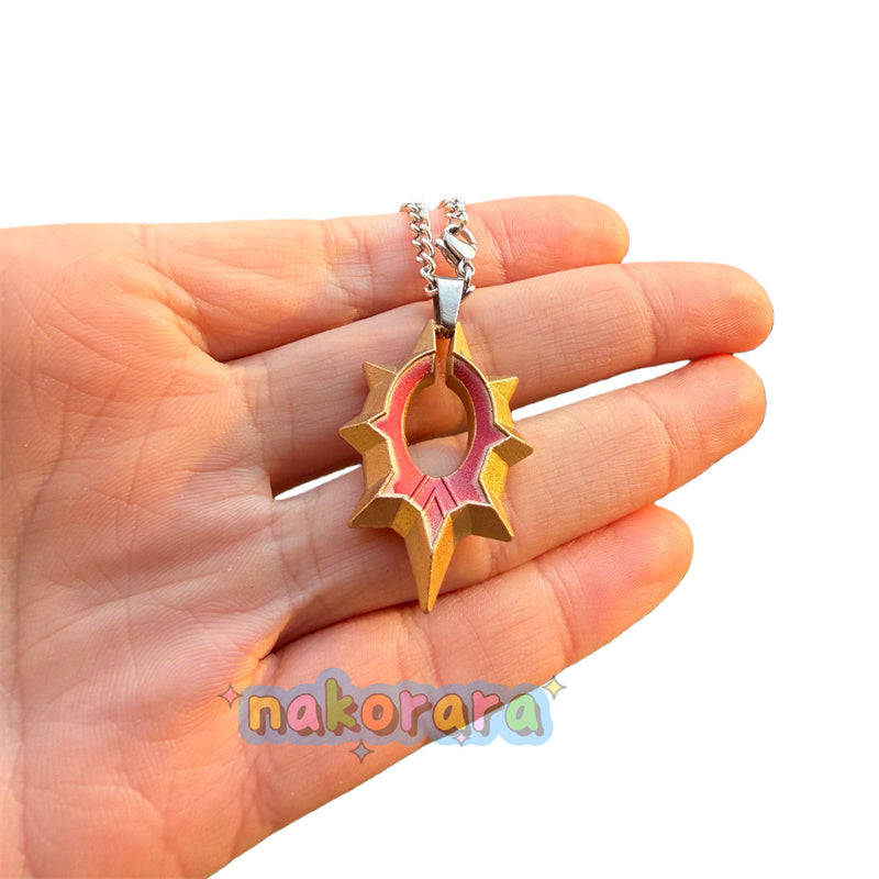 Nakorara 原神 マーヴィカ ネックレス 合金製&nbsp; 炎神 ペンダント コスプレ道具　アクセサリー ナタ　萌えグッズ　非公式グッズ