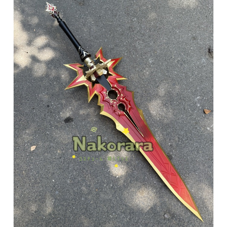 Nakorara 原神 両手剣 千烈の日輪 マーヴィカ 110CM 炎神  両手剣 重剣 武器 PU製 剣  A Thousand Blazing Suns 刀 武器 コスプレ道具