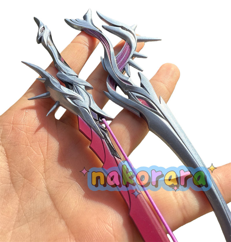 Nakorara 崩壊スターレイル　セイレンス 　コスプレ　琴剣　弓剣　モチーフ武器　22㎝　ダイキャスト製　ミニチュア　レプリカ　アクセサリー