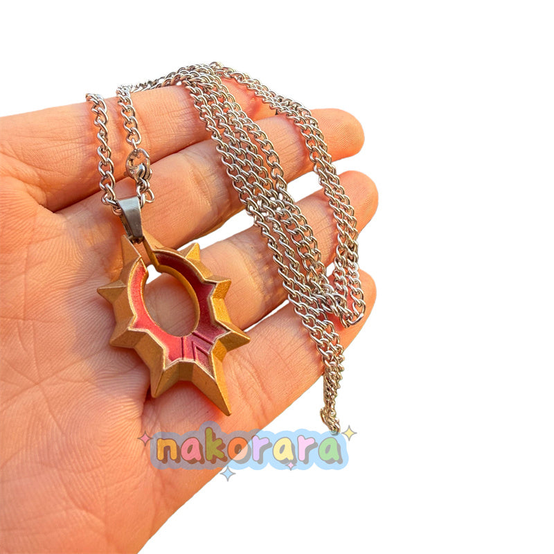 Nakorara 原神 マーヴィカ ネックレス 合金製&nbsp; 炎神 ペンダント コスプレ道具　アクセサリー ナタ　萌えグッズ　非公式グッズ