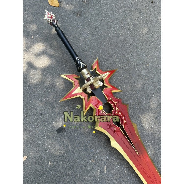 Nakorara 原神 両手剣 千烈の日輪 マーヴィカ 110CM 炎神  両手剣 重剣 武器 PU製 剣  A Thousand Blazing Suns 刀 武器 コスプレ道具