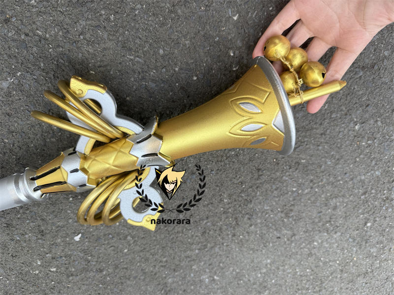 Nakorara　ゼンレスゾーンゼロ　怪啖屋 リュシア 法杖　コスプレ道具　音鳴り鈴 80cm　Lucia Elowen　PU製　撮影道具　武器model　アクセサリ　萌えグッズ　