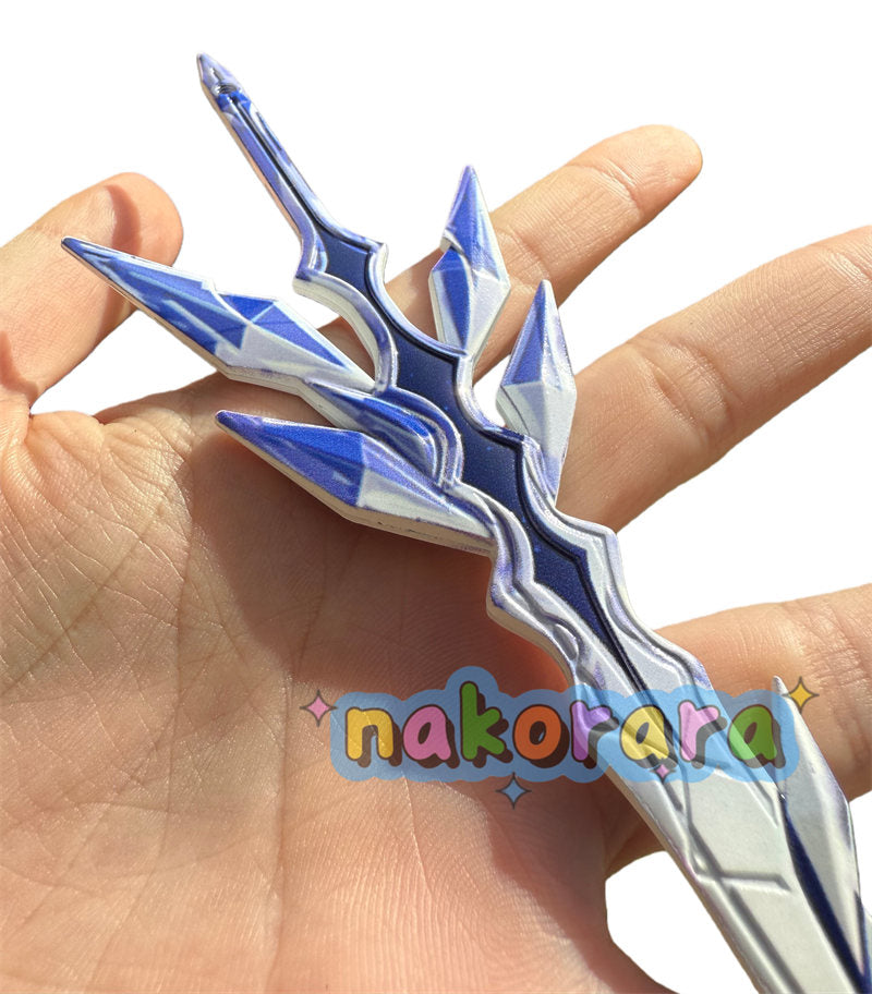 Nakorara　原神　スカーク　 蒼耀　片手剣　22㎝ モチーフ武器　ミニチュア　ミニ武器　アクセサリー　ダイキャスト製　プレゼント