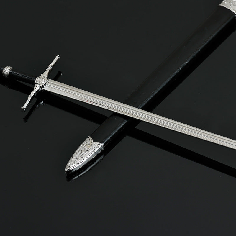 Nakorara ウィッチャー3 ワイルドハント　銀剣　 22cm 　ダイキャスト製　ミニチュア　武器モデル　アクセサリー　萌えグッズ　The Witcher 3: Wild Hunt