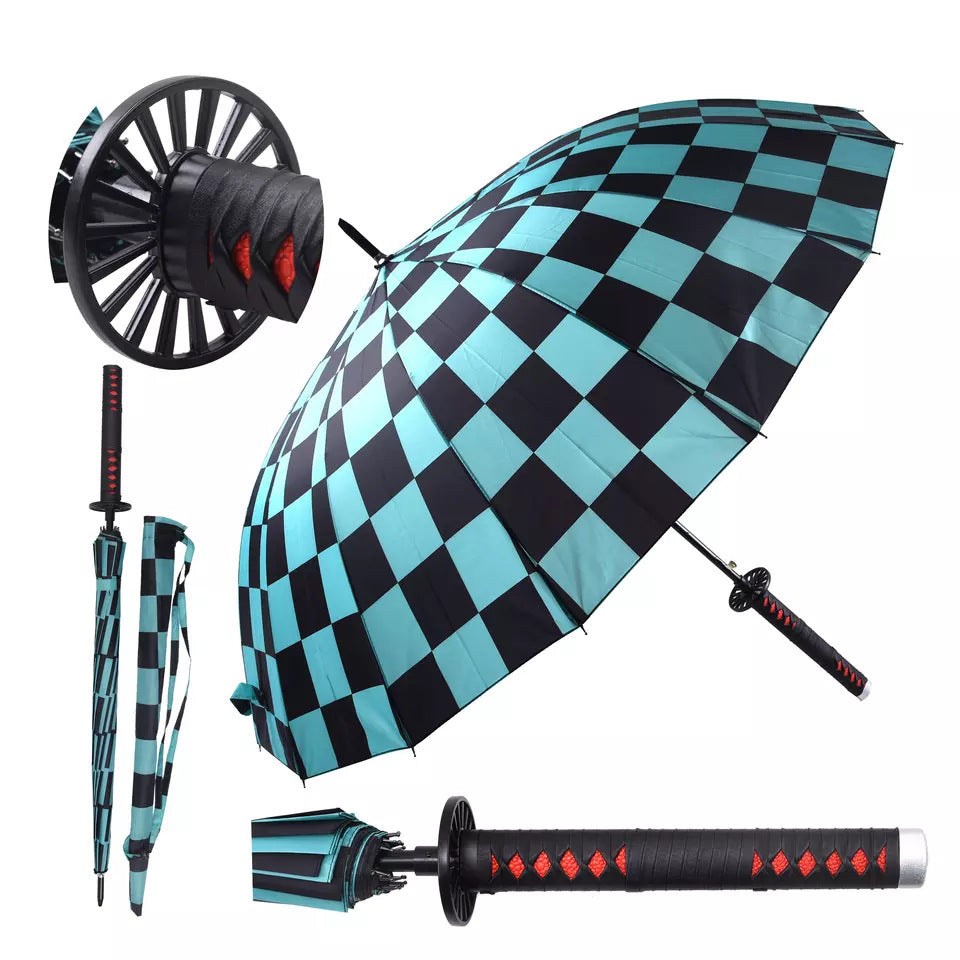 Nakorara　鬼滅の刃 無限城編　 炭治郎　我妻 善逸　Umbrella 　戦国　 カバー付き 冨岡 義勇　杏寿郎　胡蝶 しのぶ　無一郎　傘　長傘　100㎝　コスプレ道具　二次会/周年記念　アクセサリー　